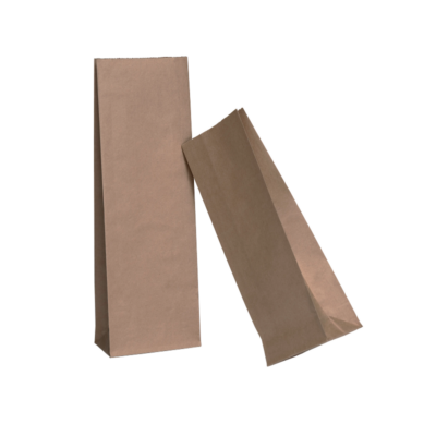 Sachet kraft brun vélin sans fenêtre recyclable